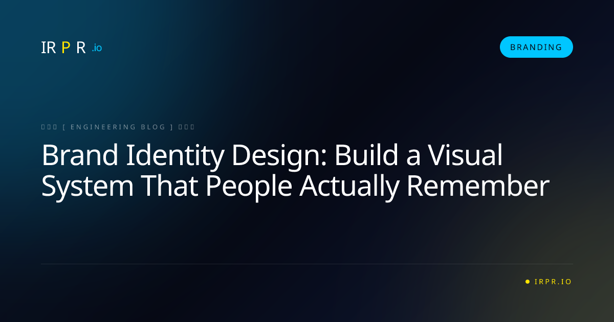 Brand Identity Design: Build a Visual System That People Actually Remember - IRPR Agency Branding Blog