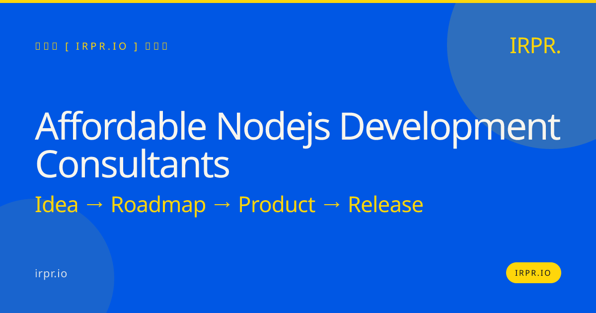 Affordable Node.js Development Consultants | IRPR.io — IRPR.io