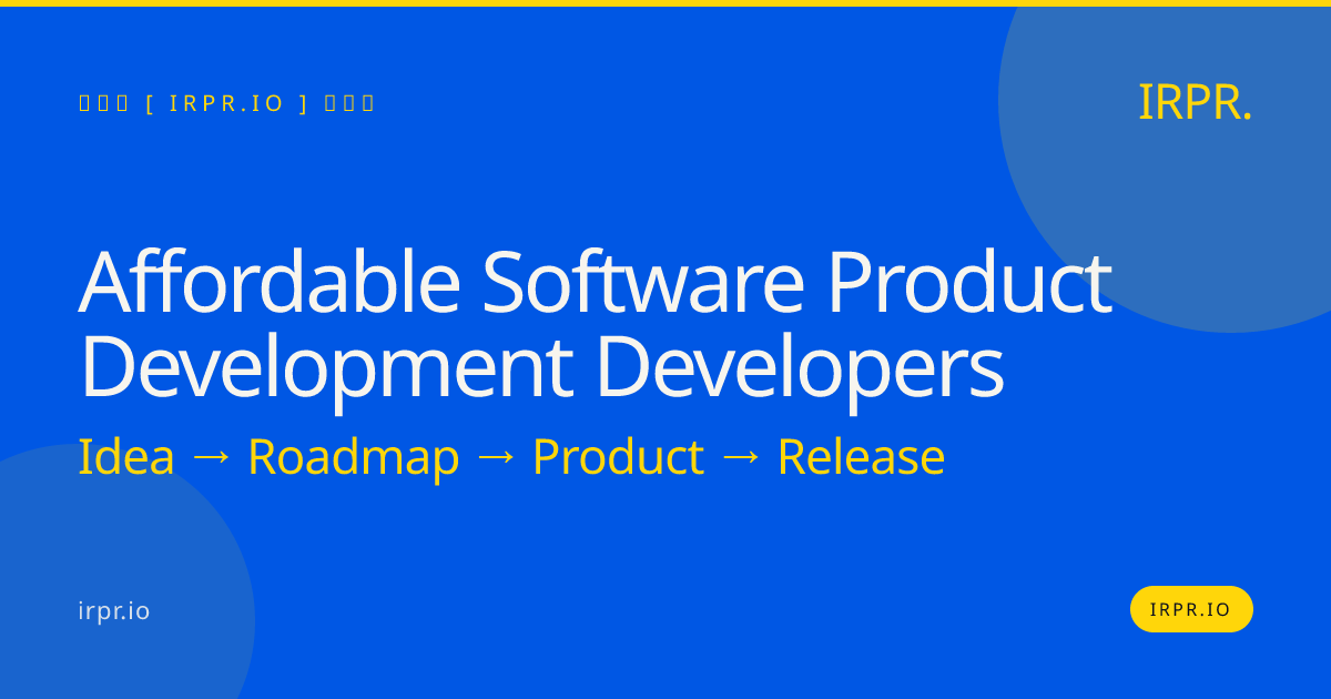Affordable Software Product Development Developers | IRPR.io — IRPR.io