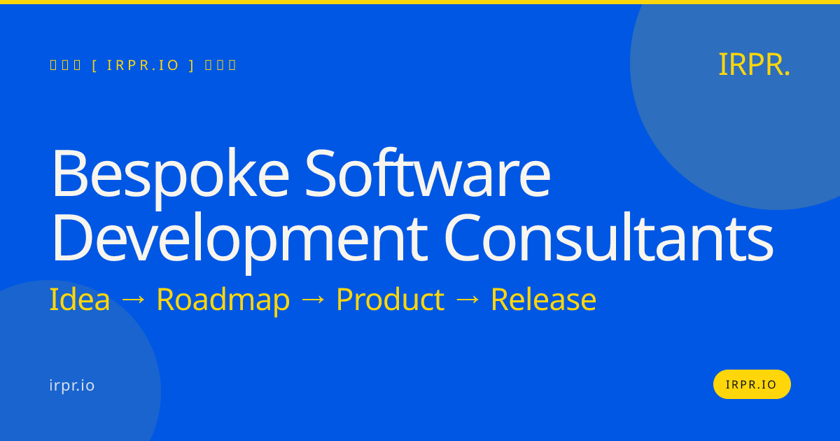 Bespoke Software Development Consultants | IRPR.io — IRPR.io