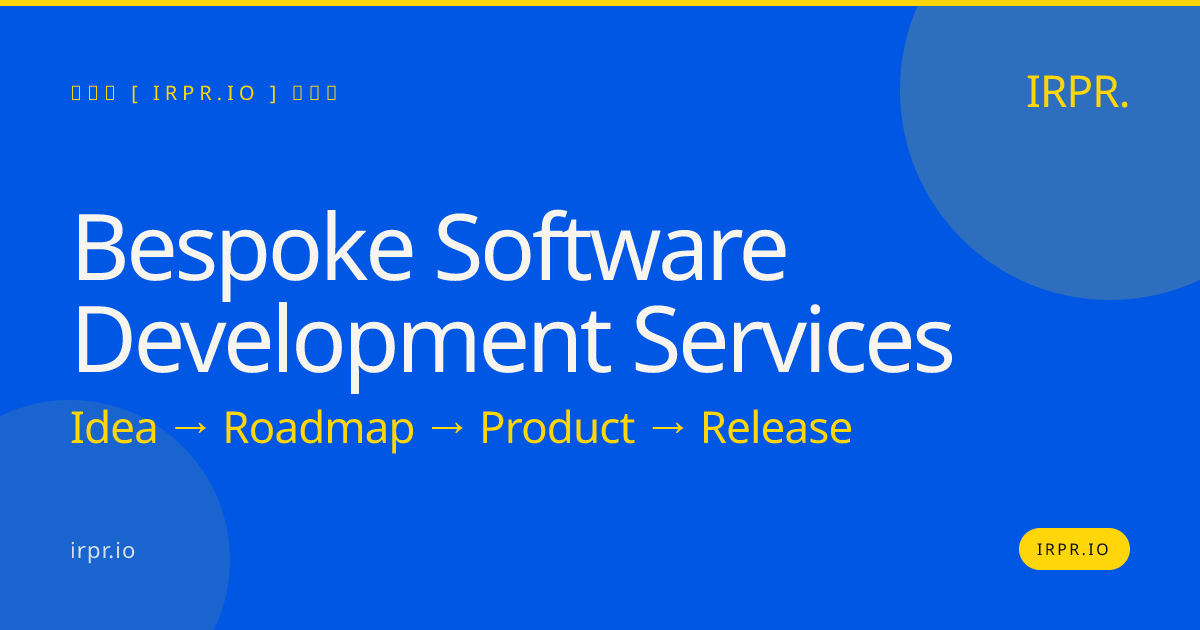 Bespoke Software Development Services | IRPR.io — IRPR.io