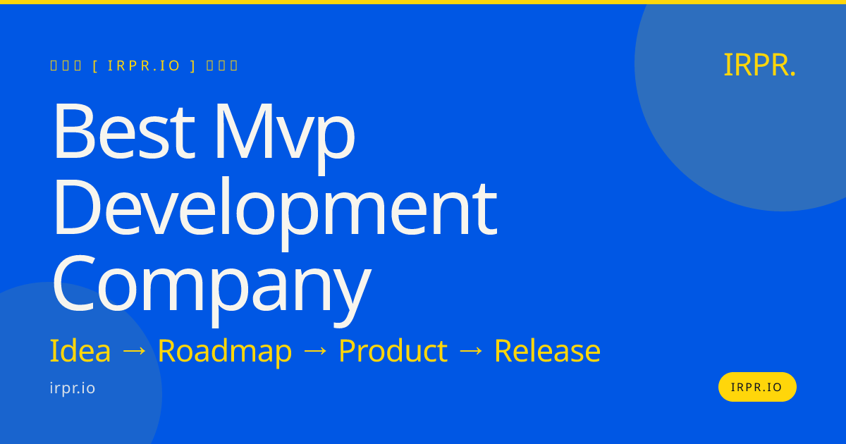 Best MVP Development Company | IRPR.io — IRPR.io