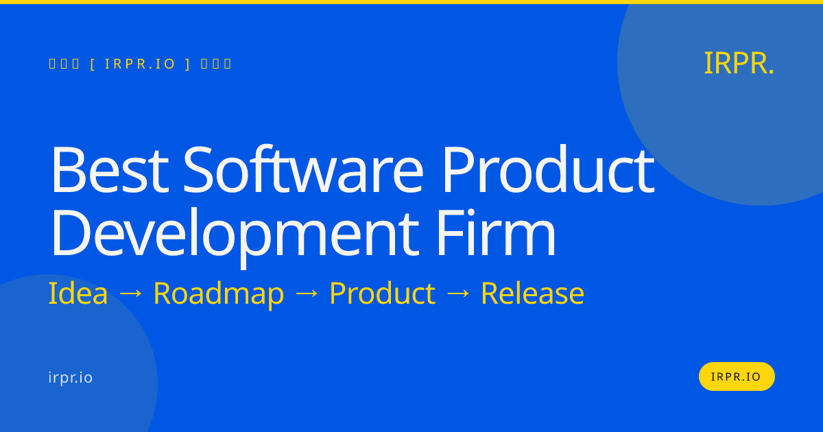 Best Software Product Development Firm | IRPR.io — IRPR.io