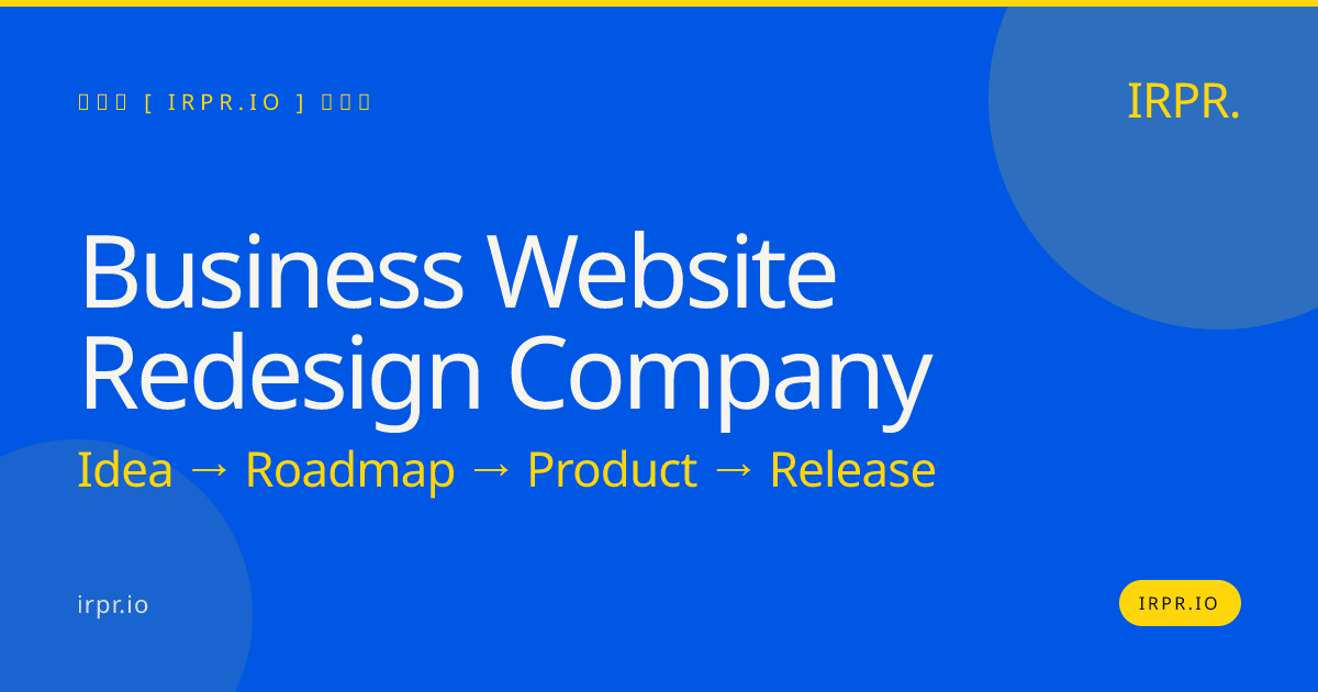 Business Website Redesign Company | IRPR.io — IRPR.io