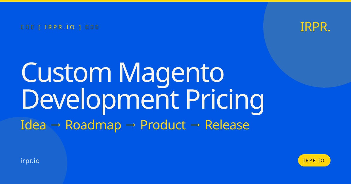 Custom Magento Development Pricing – Fixed Cost, 8-12 Week Delivery — IRPR.io