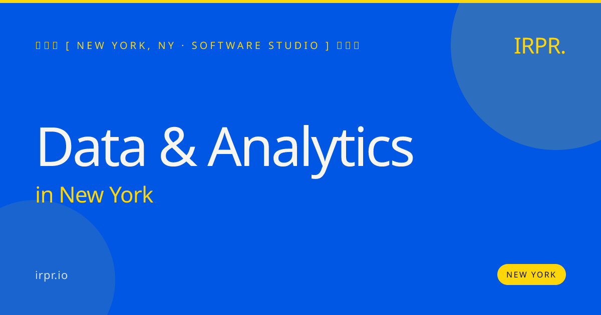 Data & Analytics in New York — software studio | IRPR.io