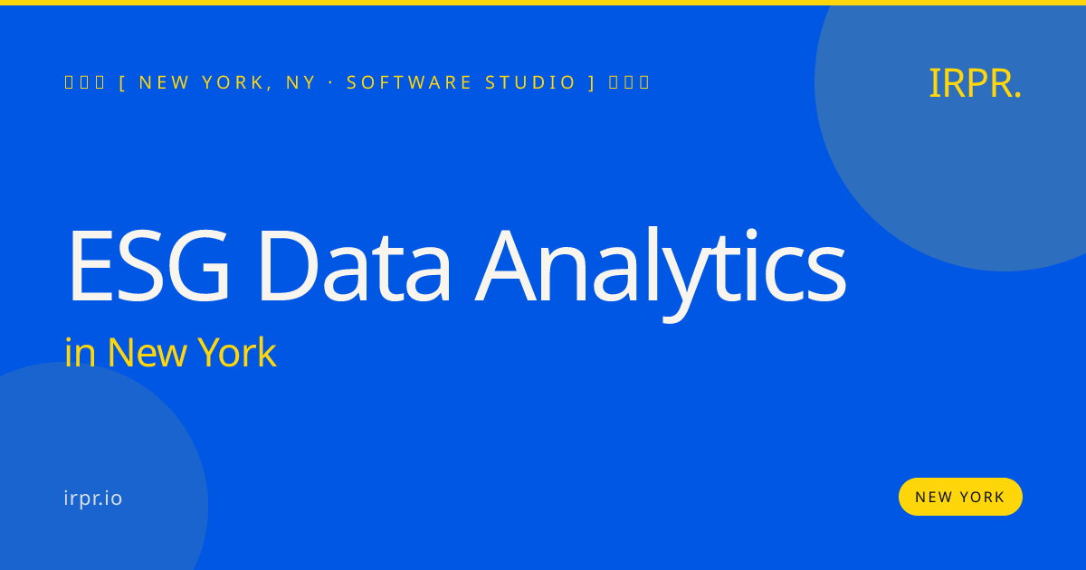 ESG Data Analytics in New York — software studio | IRPR.io