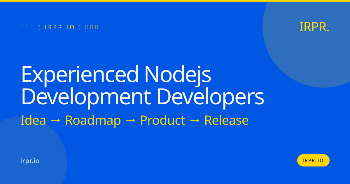 Experienced Node.js Development Developers | IRPR.io — IRPR.io