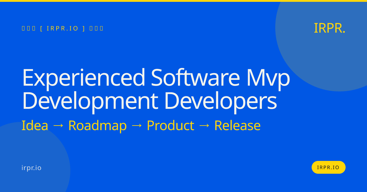 Experienced Software MVP Development Developers | IRPR.io — IRPR.io