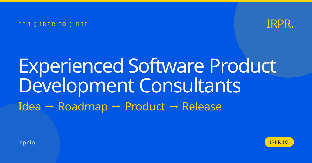 Experienced Software Product Development Consultants | IRPR.io — IRPR.io