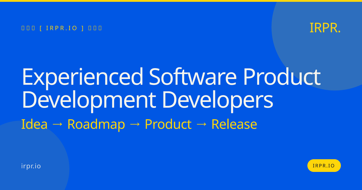Experienced Software Product Development Developers | IRPR.io — IRPR.io