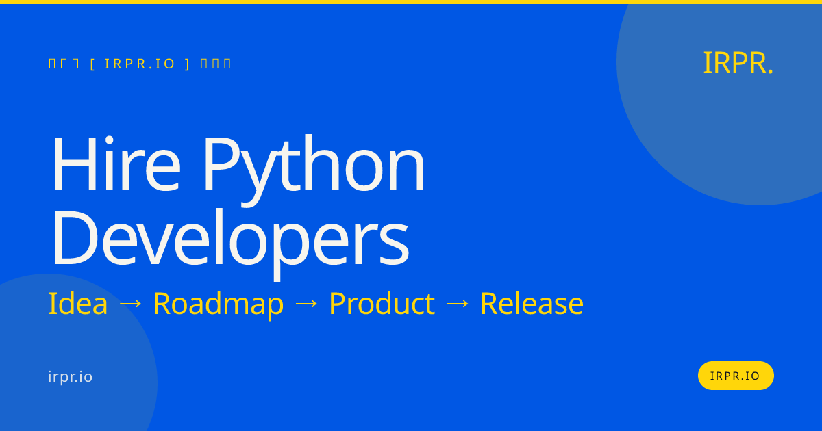 Hire Python Developers | IRPR.io — IRPR.io