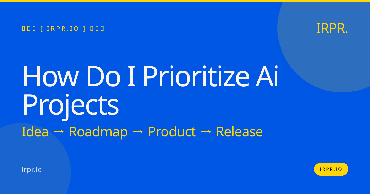 How do I prioritize AI projects? | IRPR.io — IRPR.io
