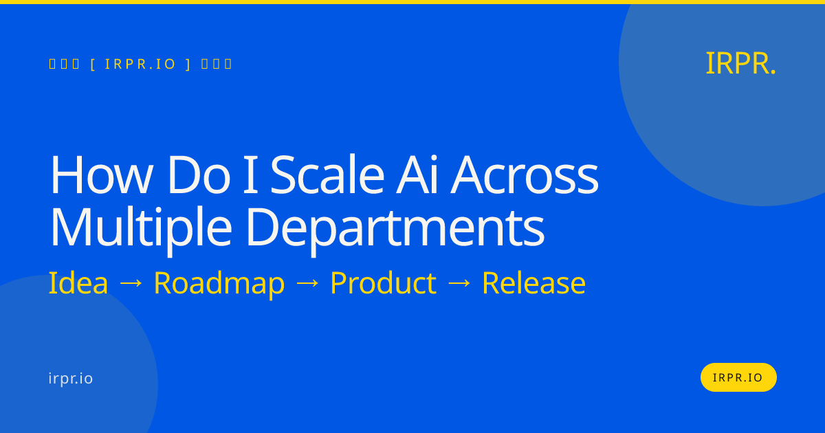 How Do I Scale AI Across Multiple Departments? | IRPR.io — IRPR.io