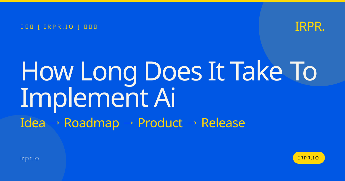 How Long Does It Take to Implement AI? | IRPR.io — IRPR.io