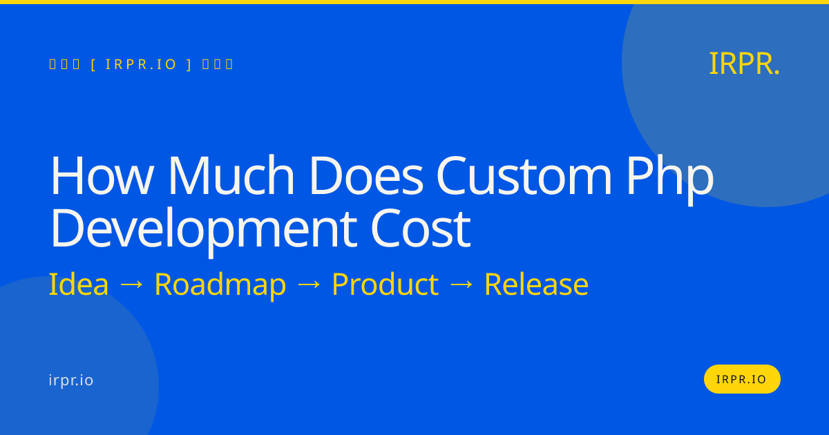 How Much Does Custom PHP Development Cost? Fixed Pricing from IRPR — IRPR.io