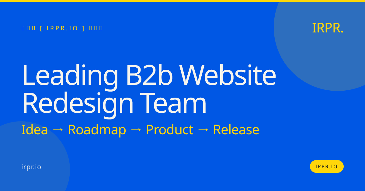 Leading B2B Website Redesign Team | IRPR.io — IRPR.io