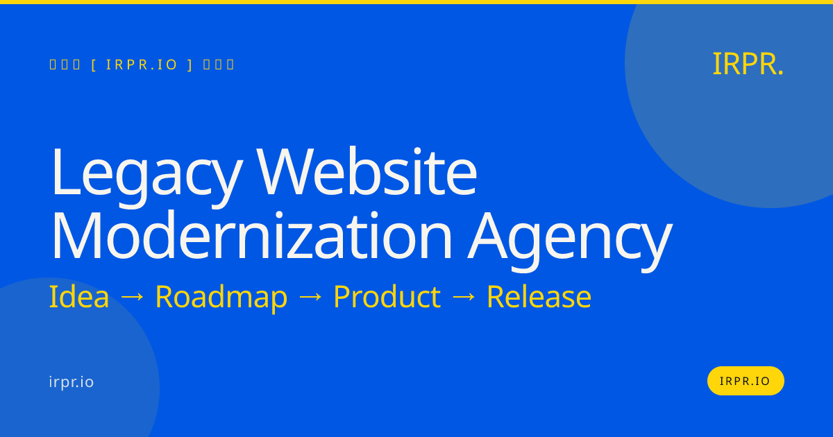 Legacy Website Modernization Agency | IRPR.io — IRPR.io