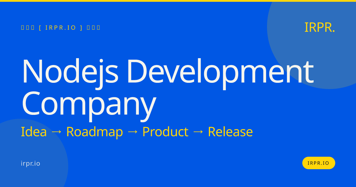 Node.js Development Company | IRPR.io — IRPR.io