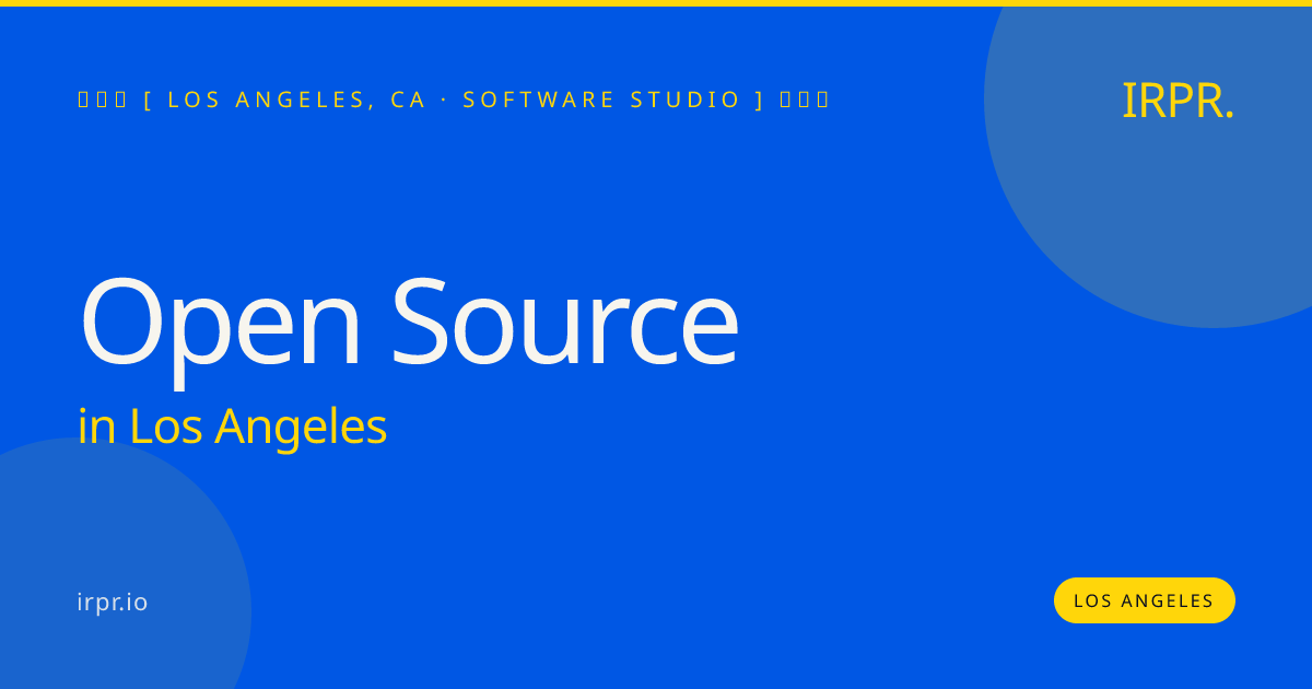 Open Source in Los Angeles — software studio | IRPR.io