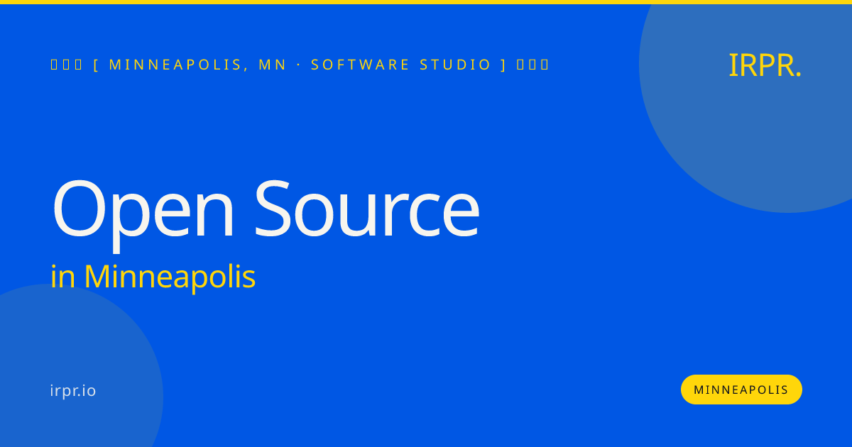 Open Source in Minneapolis — software studio | IRPR.io