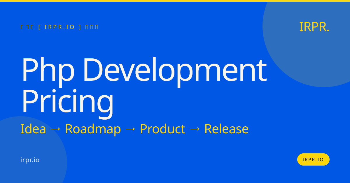 PHP Development Pricing | Fixed Price, 8-12 Week Delivery — IRPR.io