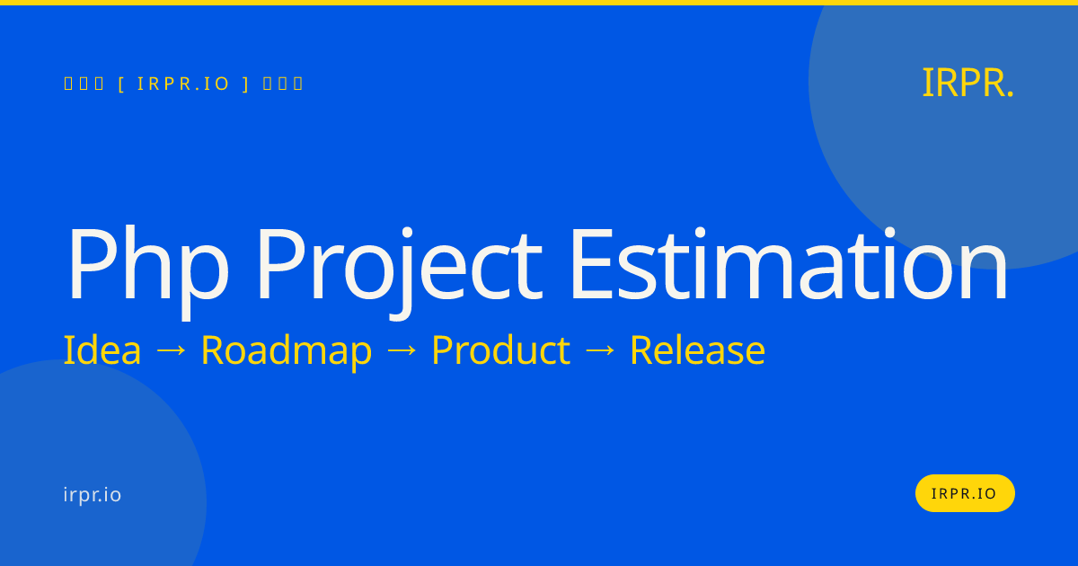 PHP Project Estimation | IRPR.io — IRPR.io