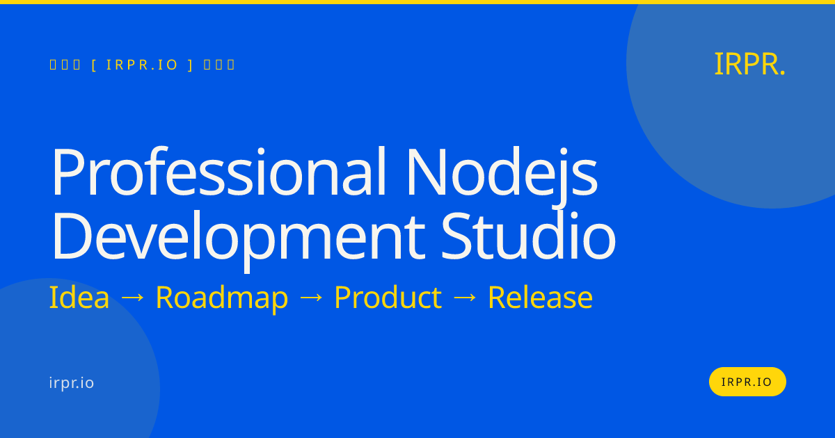Professional Node.js Development Studio | IRPR.io — IRPR.io