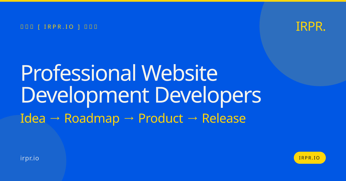 Professional Website Development Developers | IRPR.io — IRPR.io