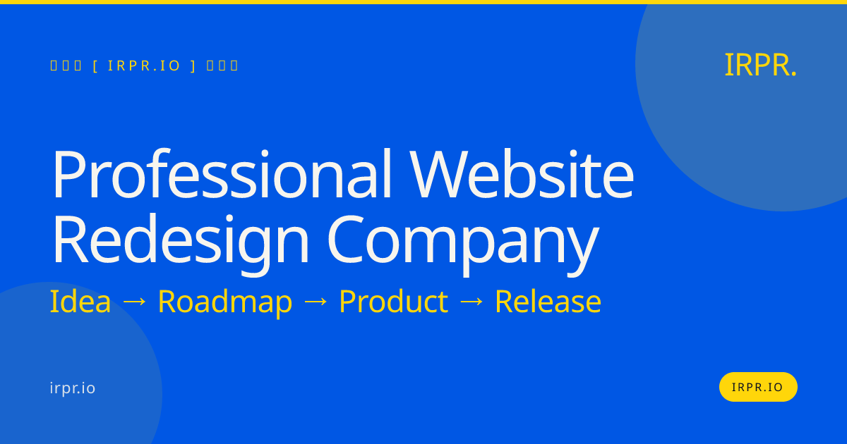 Professional Website Redesign Company | IRPR.io — IRPR.io