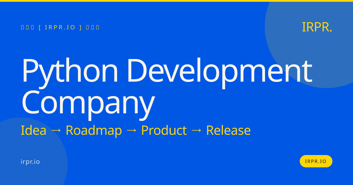 Python Development Company | IRPR.io — IRPR.io