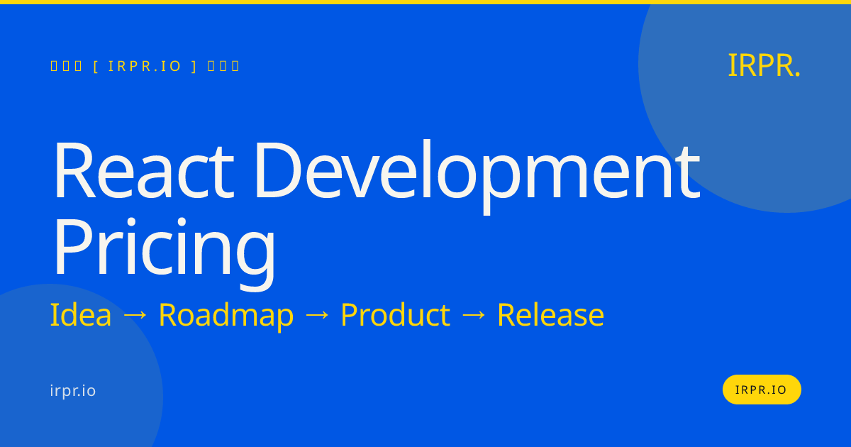 React Development Pricing | Fixed Costs IRPR.io
