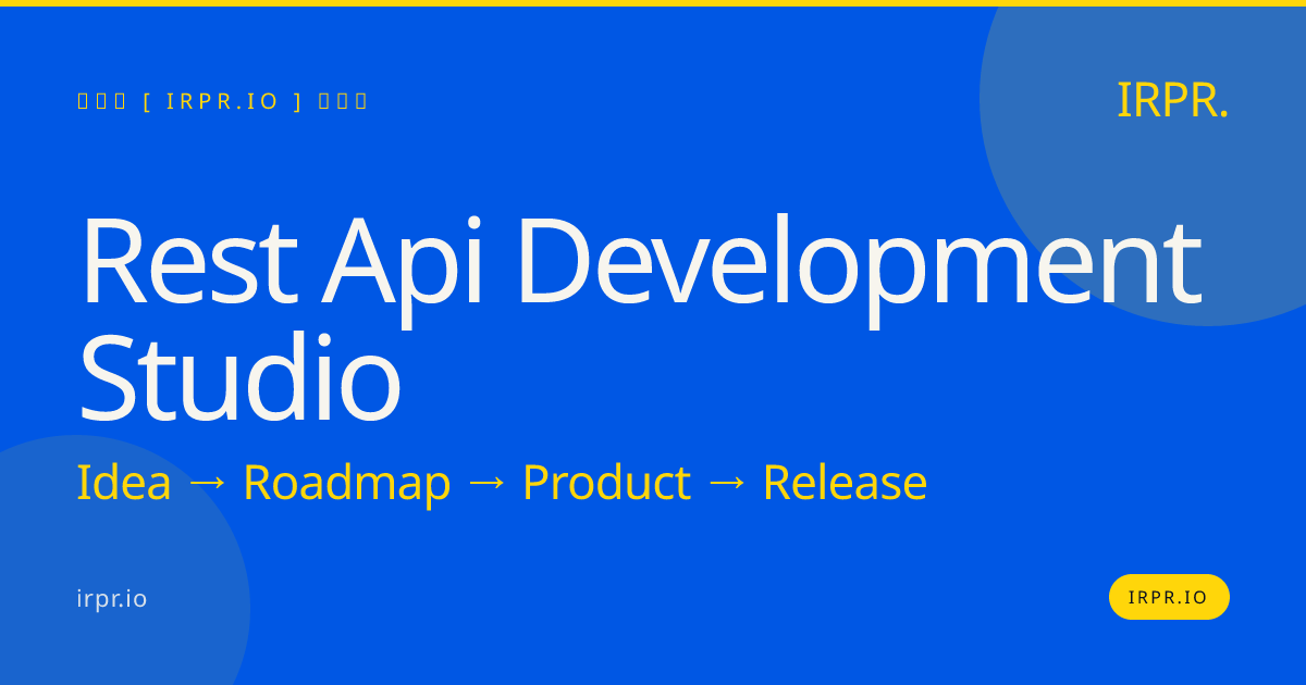 REST API Development Studio | Custom APIs Built in 8-12 Weeks — IRPR.io