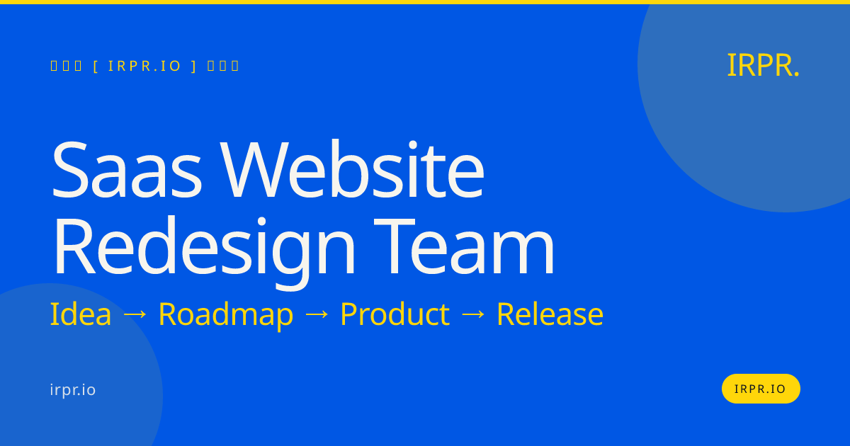 SaaS Website Redesign Team — IRPR.io