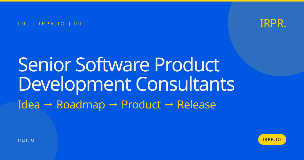 Senior Software Product Development Consultants | IRPR.io — IRPR.io