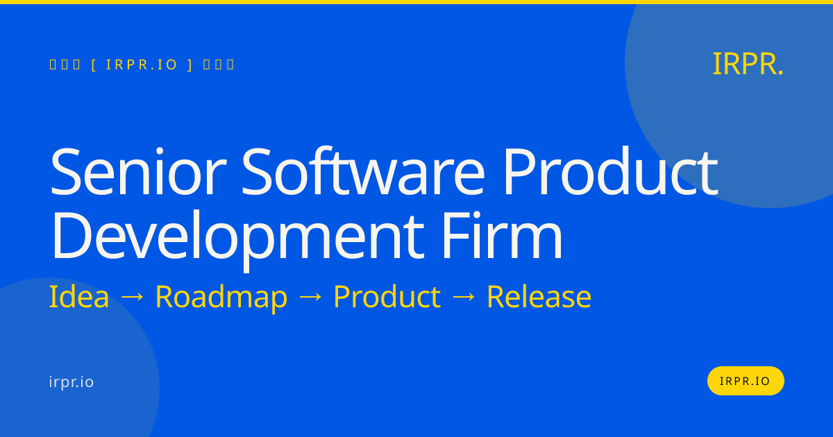 Senior Software Product Development Firm | IRPR.io — IRPR.io