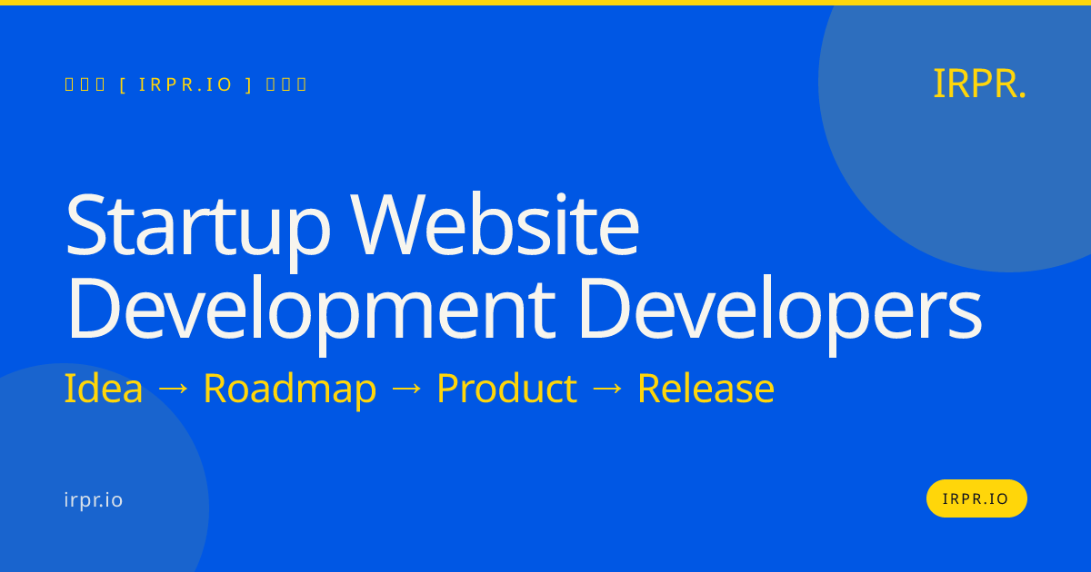 Startup Website Development Developers | IRPR.io — IRPR.io