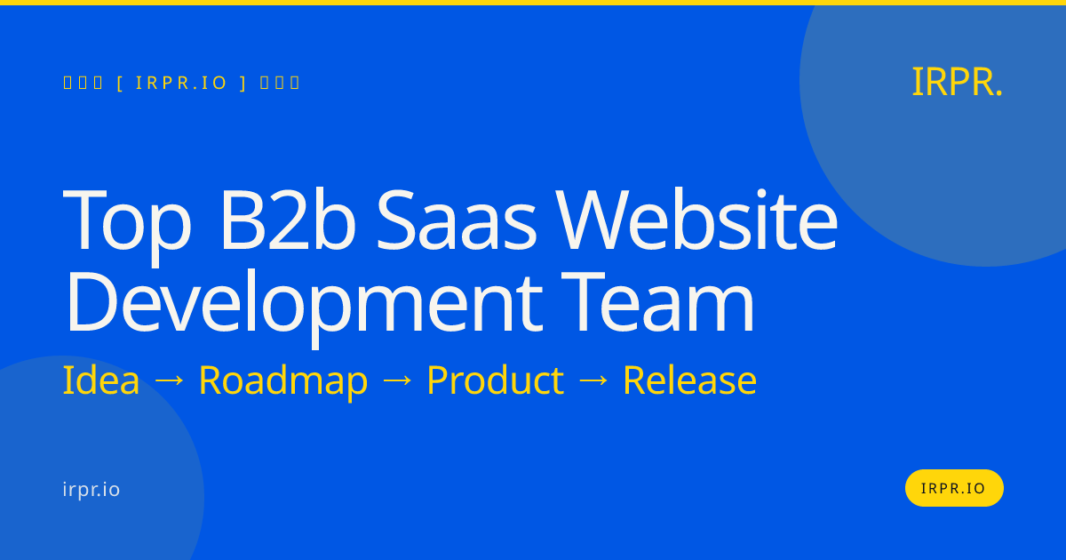 Top B2B SaaS Website Development Team — IRPR.io