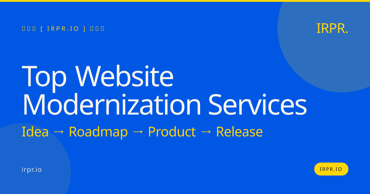 Top Website Modernization Services | IRPR.io — IRPR.io