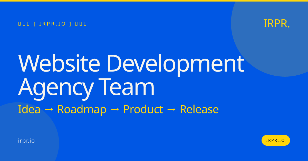 Website Development Agency Team | Custom Web Apps in 12 Weeks — IRPR.io
